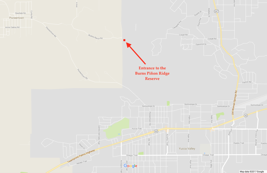 Map of the reserve area